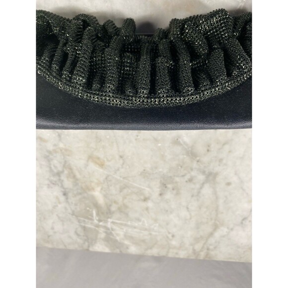 The Limited Black Clutch Metal & Ruffled Mesh EUC - Picture 6 of 9